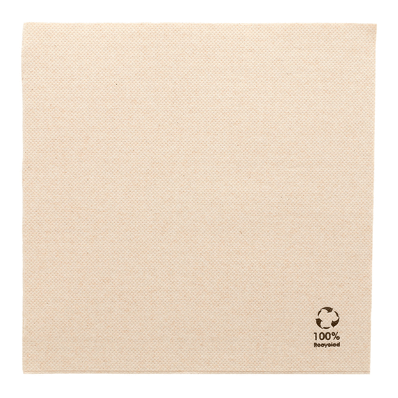Serviette Double Point® 39x39cm Beige FEEL GREEN PAPER PACK - Carton de 1200 unités