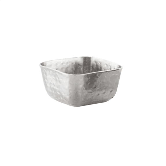 Ramequin carré inox martelé - 75 ml - 5.7x5.7x3.2 cm - Pack de 12 unités