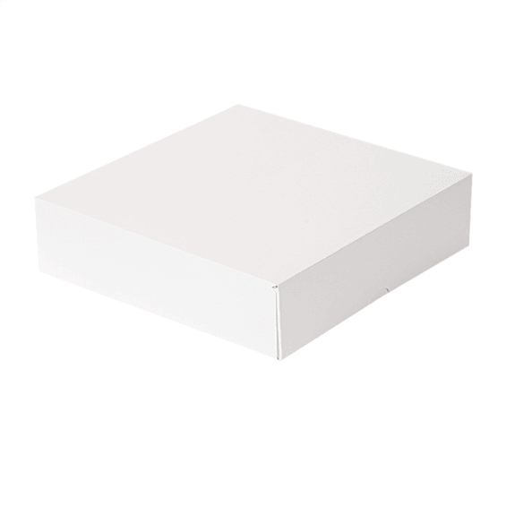 Boîte pâtissière blanche 23x23x7.5(h) cm - carton de 200 unités