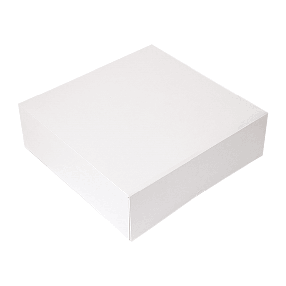 Boîte pâtissière blanche 32x32x10(h) cm - carton de 100 unités