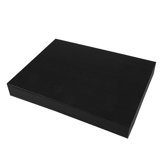 Boîte de transport NOIRE pour plateau type traiteur 32 x 42 x 6 cm - carton de 100 unités