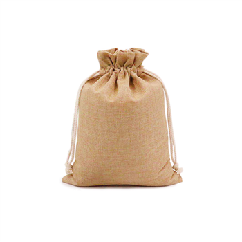 Sachet réutilisable en toile de jute avec fermeture 12.5 x 11 cm -  Pack de 48 unités
