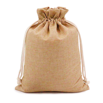 Sachet réutilisable en toile de jute avec fermeture 15 x 24 cm -  Pack de 48 unités