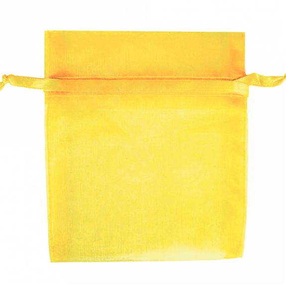 Sachet organza champagne avec fermeture satinée 35 x 40 cm - Pack de 48 unités