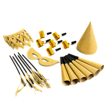 Assortiment de cotillons Or pour 72 personnes