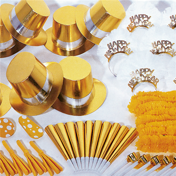 Assortiment de cotillons pour 50 personnes Or