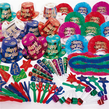 Assortiment de cotillons pour 50 personnes Multicolore "Happy New Year !"