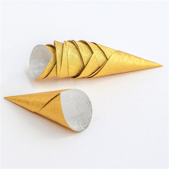 Cônes en aluminium doré 5.8 x 2.2 cm (h) - pack de 3500 unités