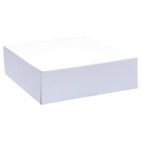 Boîte pâtissière blanche 29x29x5(h) cm - carton de 25 unités