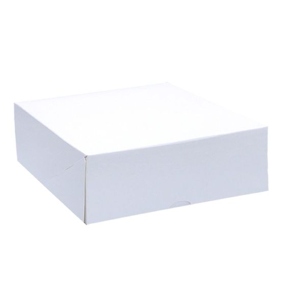 Boîte pâtissière blanche 29x29x8(h) cm - carton de 25 unités