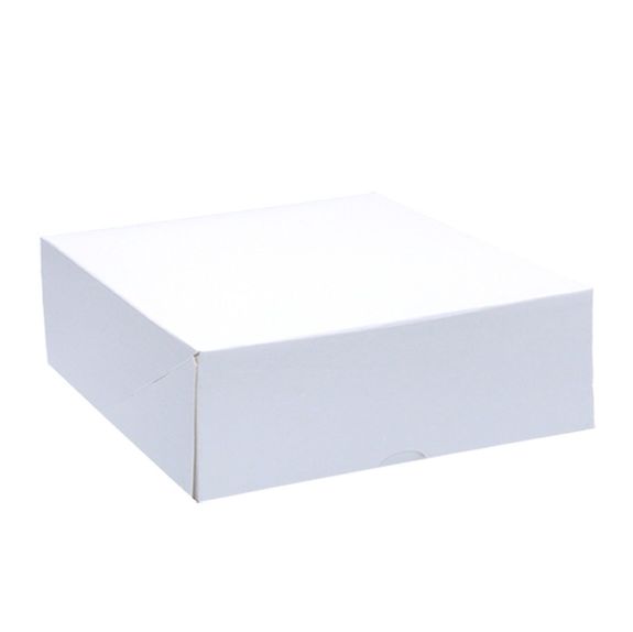 Boîte pâtissière blanche 35x35x8(h) cm - carton de 25 unités