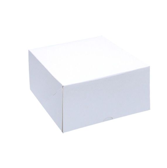 Boîte pâtissière blanche 18x18x13(h) cm - carton de 50 unités