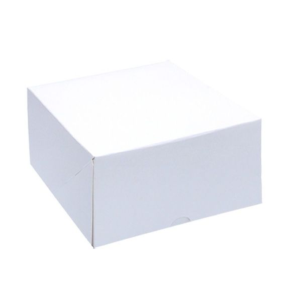 Boîte pâtissière blanche 20x20x13(h) cm - carton de 50 unités