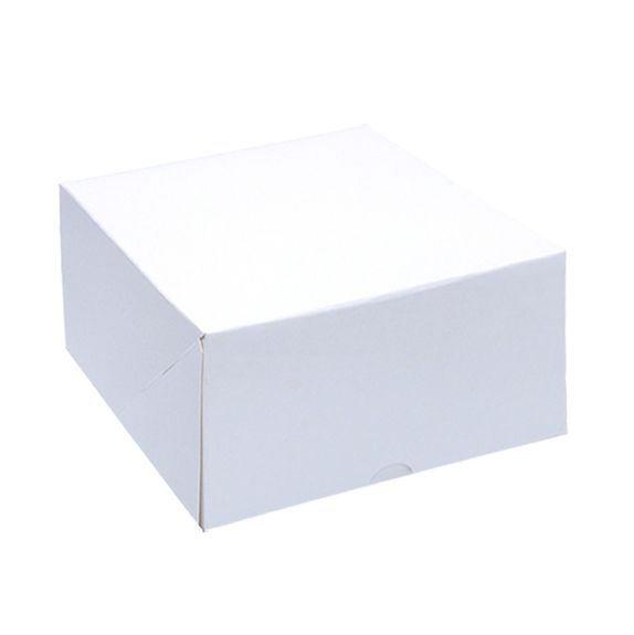 Boîte pâtissière blanche 29x29x13(h) cm - carton de 25 unités