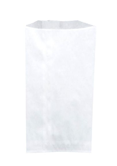 Sac à croissants Kraft blanc 17 + 7 x 36 cm - carton de 1000 unités