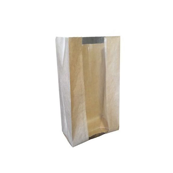 Sacs kraft avec fenêtre 2 kg 20 + 7 x 31 cm - carton de 1000 unités
