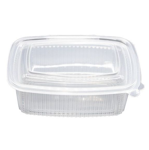 Barquette en PP micro-ondable à couvercle à charnière 750 ml - Carton de 400 unités