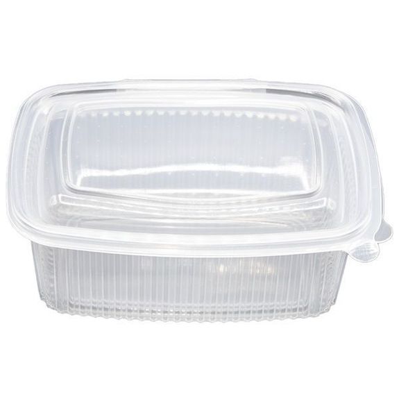 Barquette en PP micro-ondable à couvercle à charnière 2000 ml - Carton de 200 unités