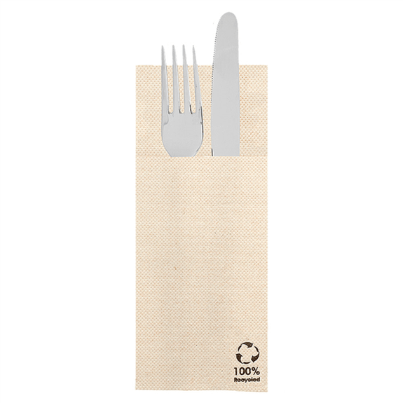 Serviette Kangourou Double Point® 33x40cm Beige FEEL GREEN - Carton de 1400 unités