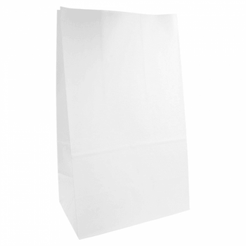 Sac papier SOS sans anses 22 + 14 x 37 cm neutre BLANC - 4 cartons de 500 unités
