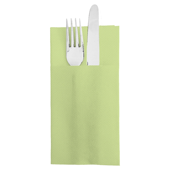 Serviette Kangourou Double Point® 39x40cm VERT ANIS - Carton de 1400 unités