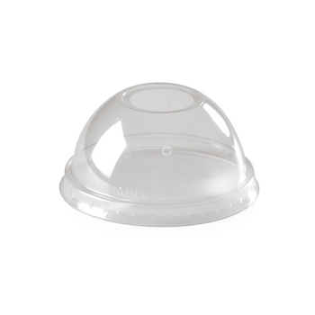 Couvercle dôme sans trou en APET transparent 7.8 cm - carton de 1250 unités