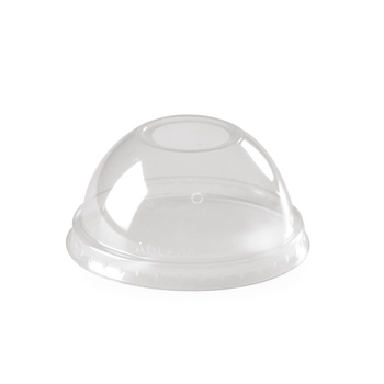 Couvercle dôme avec trou en APET transparent 7.8 cm - Carton de 1250 unités