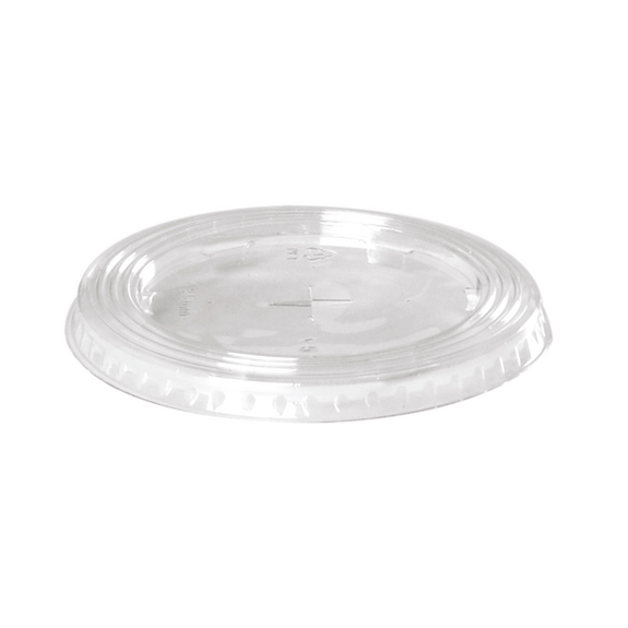 Couvercle plat avec croisillon en APET transparent 9.5 cm - Carton de 800 unités