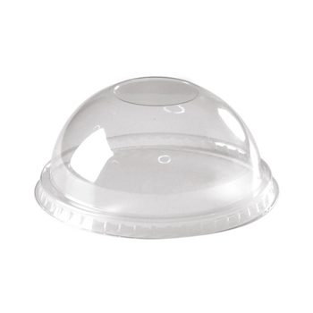 Couvercle dôme sans trou en APET transparent 9.5 cm - Carton de 800 unités