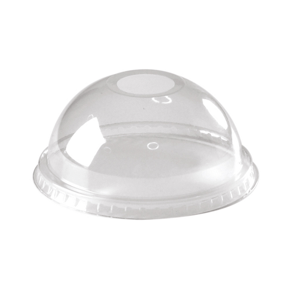 Couvercle dôme avec trou en APET transparent 9.5 cm - Carton de 800 unités