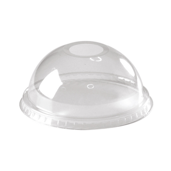 Couvercle dôme avec trou en APET transparent 9.5 cm - Carton de 800 unités