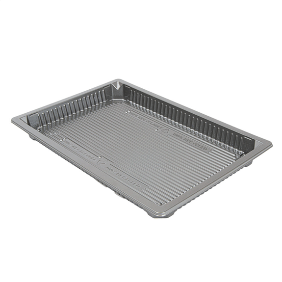 Barquette Sushi en RPET 100% recyclé 442 ml - 22.9 x 15.5 x 2.1 cm - pack de 140 unités