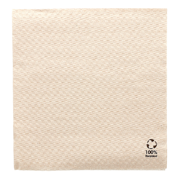 Serviette 1 pli 30x30cm Beige FEEL GREEN - Carton de 2400 unités