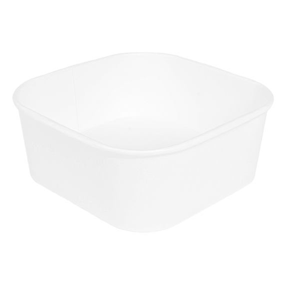 Boîte à salade carré en carton BLANCHE 1410 ml - carton de 300 unités
