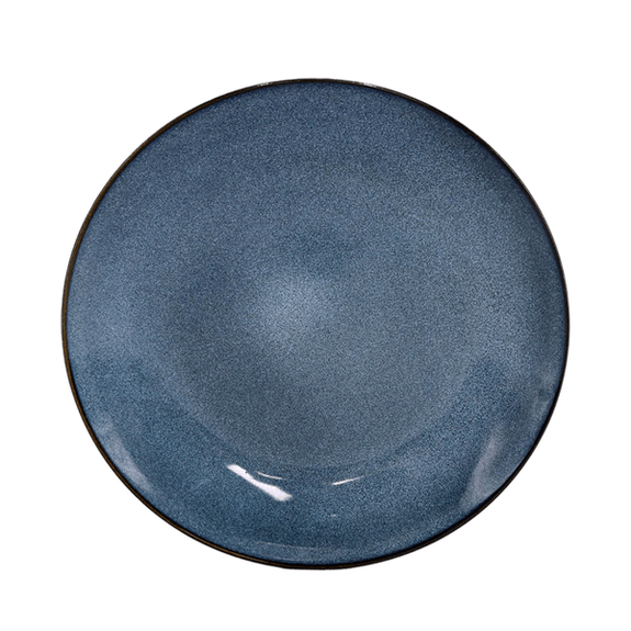 Assiette plate ronde STONEWARE BLEU 27 x 3.4 cm- 30 unités (5 paquet de 6 unités)