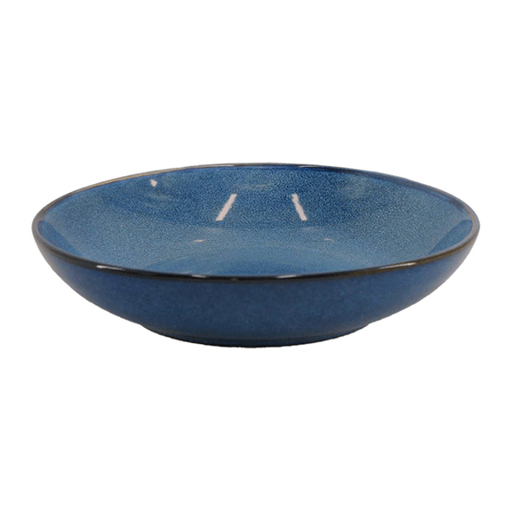 Assiette ronde creuse STONEWARE BLEU 20 x 4.4 cm- 30 unités (5 paquet de 6 unités)