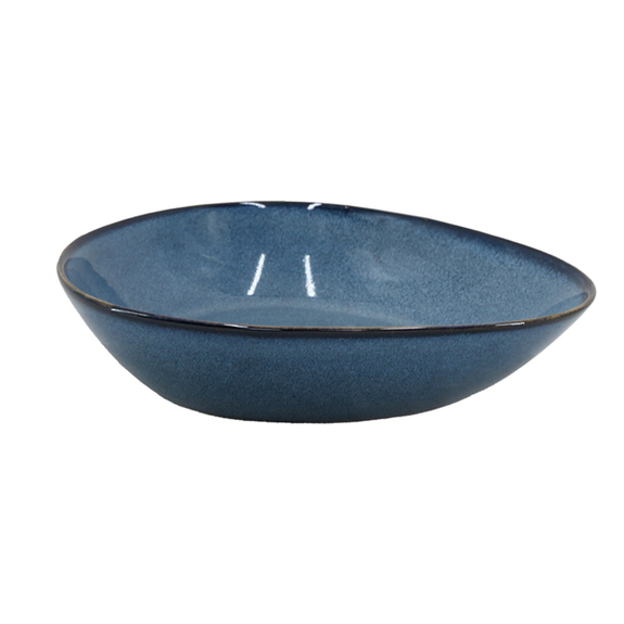 Assiette creuse triangulaire STONEWARE BLEU 21.5 x 19.5 x 5 cm- 24 unités (4 paquet de 6 unités)