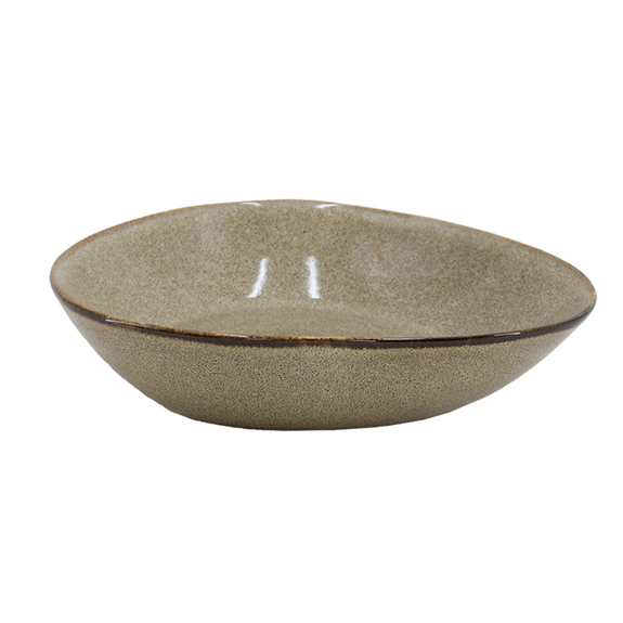 Assiette creuse triangulaire STONEWARE TERRE 21.5 x 19.5 x 5 cm- 24 unités (4 paquet de 6 unités)