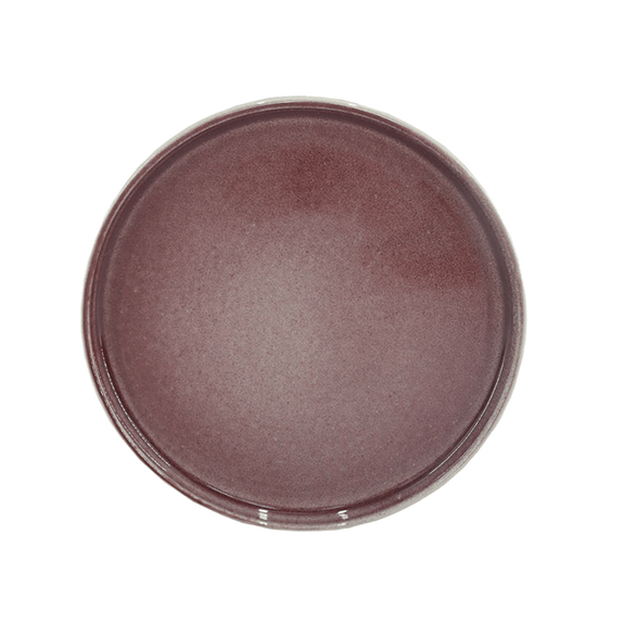 Assiette plate ronde STONEWARE BORDEAUX 21 x 2 cm- 24 unités (4 paquet de 6 unités)