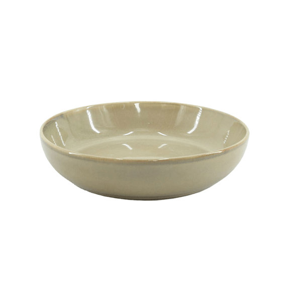 Assiette creuse 630 ml ronde STONEWARE BEIGE 20 x 4.5 cm- 24 unités (4 paquet de 6 unités)