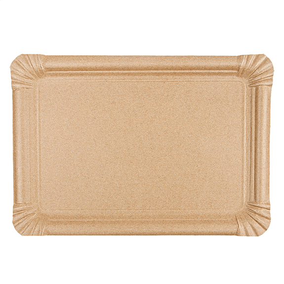 Plateau en carton kraft pâtisseries & fast-foods 16 x 10 cm - pack de 250 unités