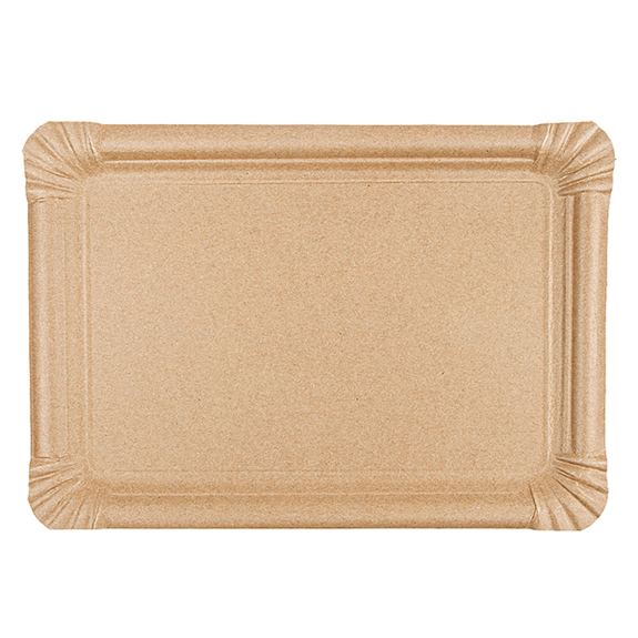 Plateau en carton kraft pâtisseries & fast-foods 17.5 x 11 cm - pack de 250 unités