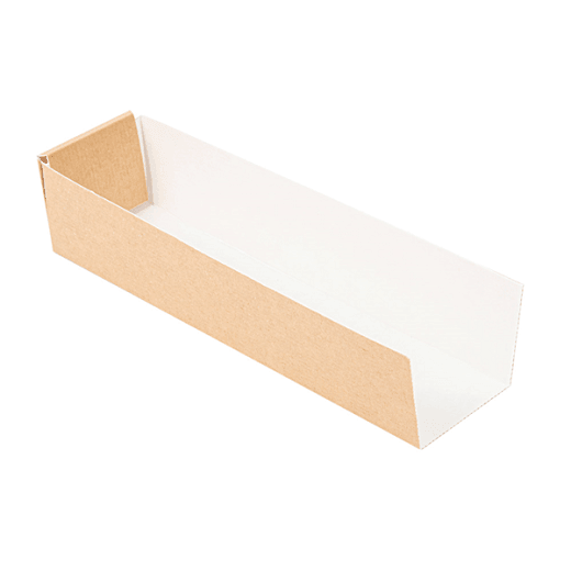 Pelles pour Hot Dog carton ondulé nano micro MARRON - 18 x 4.5 x 4 cm - pack de 200 unités