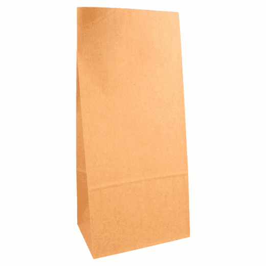 Sac papier SOS sans anses 15 + 10 x 32 cm neutre KRAFT - 2 cartons de 1000 unités
