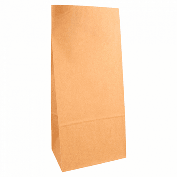 Sac papier SOS sans anses 15 + 10 x 32 cm neutre KRAFT - 2 cartons de 1000 unités
