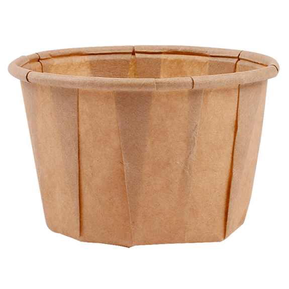 Pot en papier plissé naturel 45 ml - lot de 1000 unités