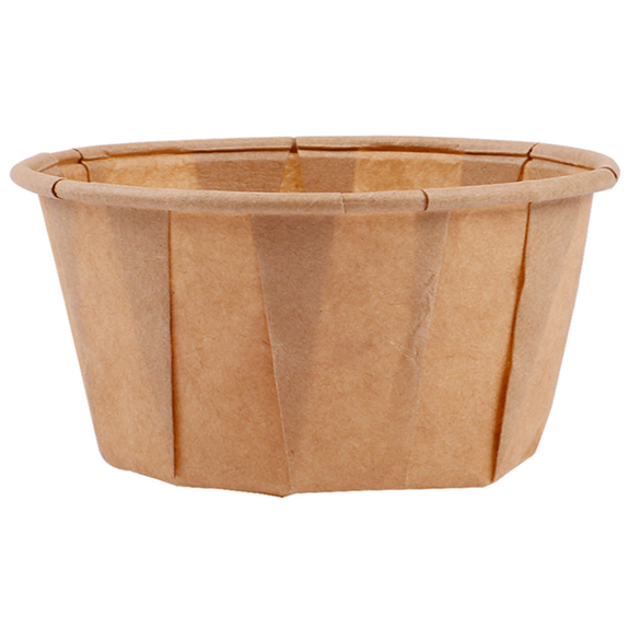 Pot en papier plissé naturel 165 ml - lot de 1000 unités