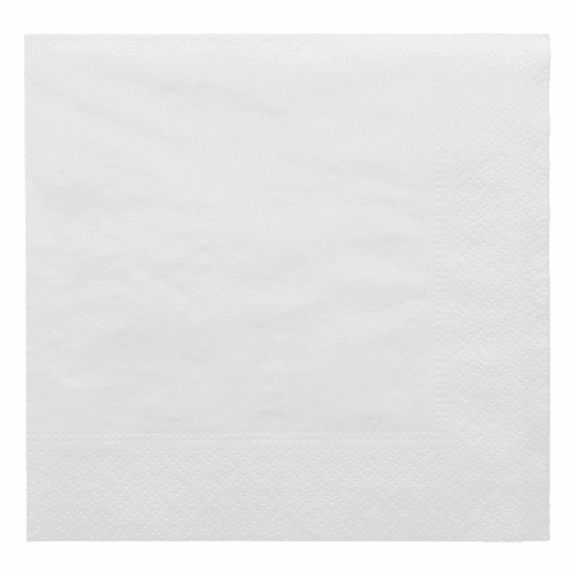 Serviette 2 plis 30x30cm BLANCHE -14 cartons de 2400 unités