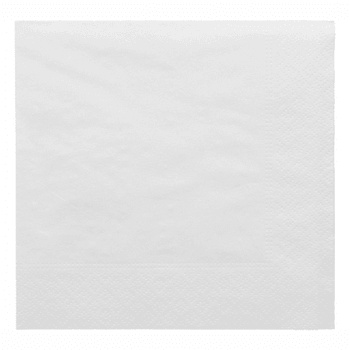Serviette 2 plis 30x30cm BLANCHE -14 cartons de 2400 unités