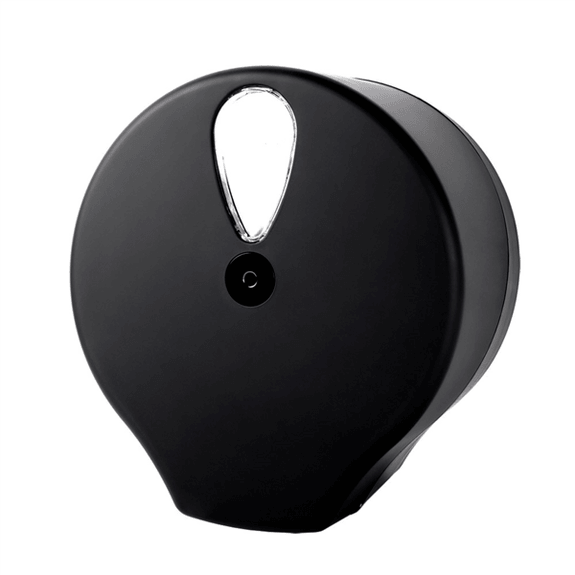 Distributeur ABS Noir pour rouleau de papier toilette avec dévidage central